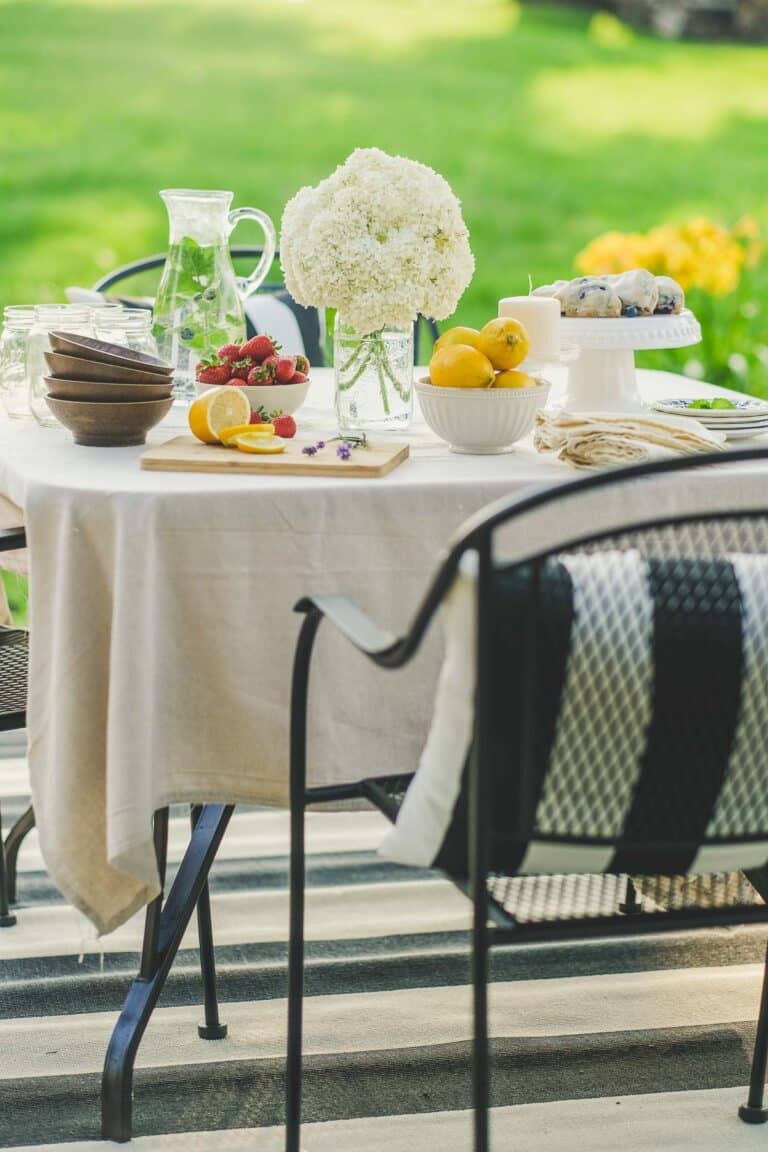 french country outdoor deck makeover
