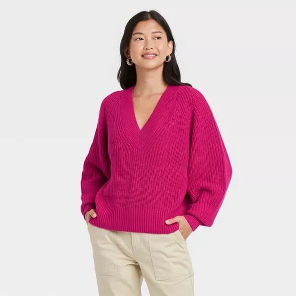 pink sweater