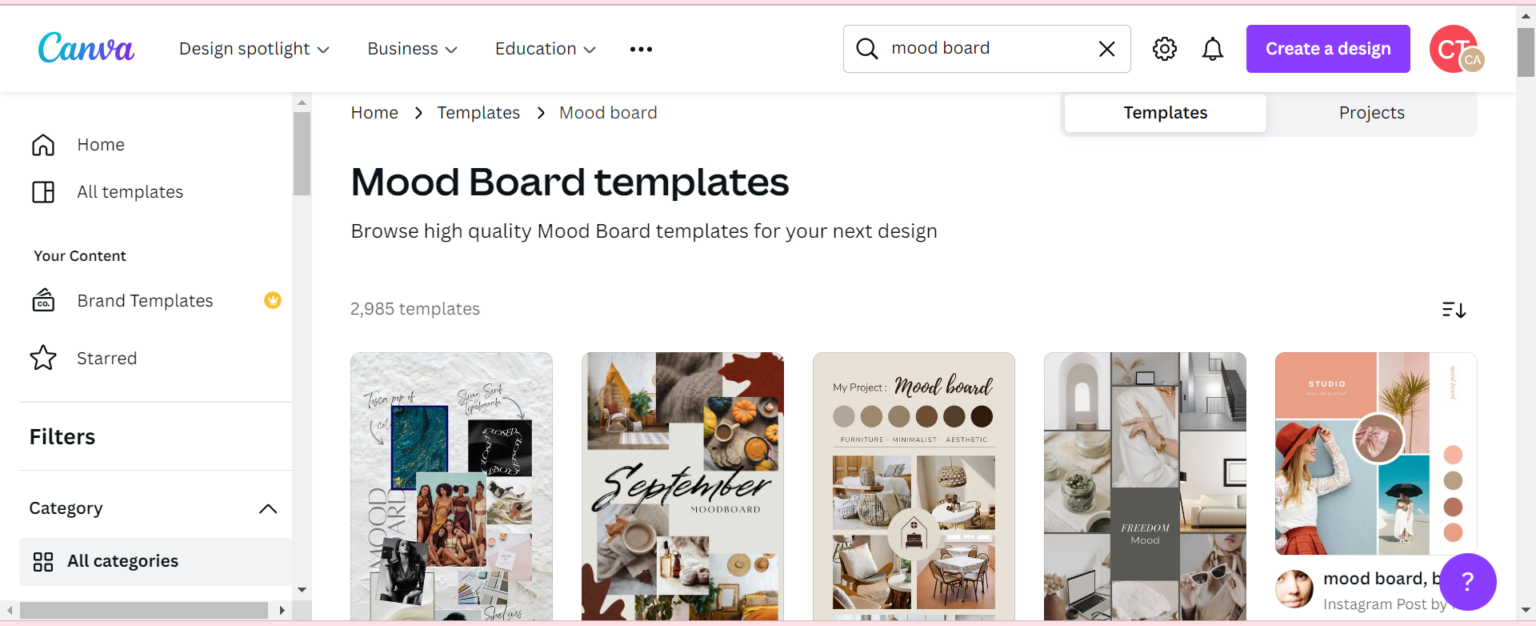A Step-By-Step Guide on How to Create a Mood Board on Canva To Make ...