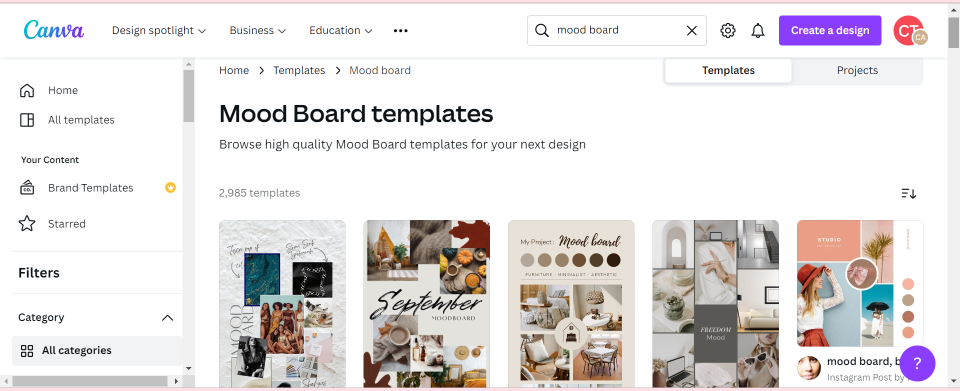 A Step-By-Step Guide on How to Create a Mood Board on Canva To Make ...
