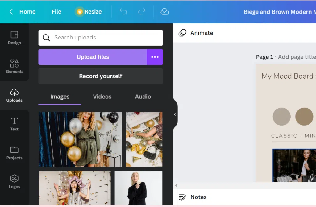 A Step-By-Step Guide on How to Create a Mood Board on Canva To Make ...