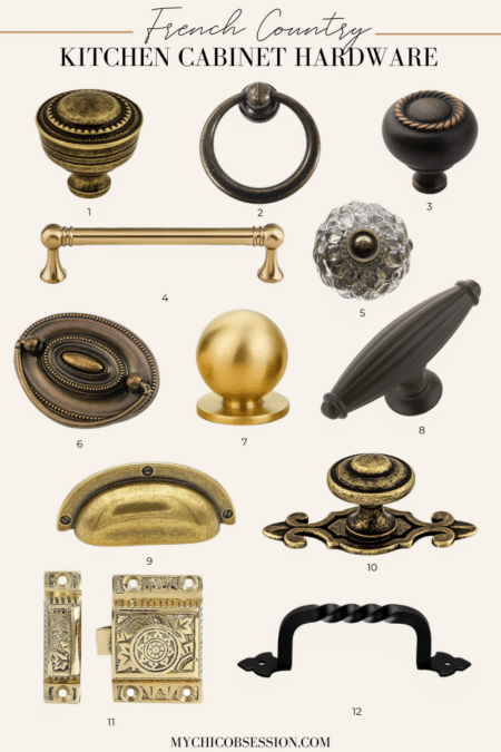 12 Top Picks for French Country Kitchen Cabinet Hardware - MY CHIC ...