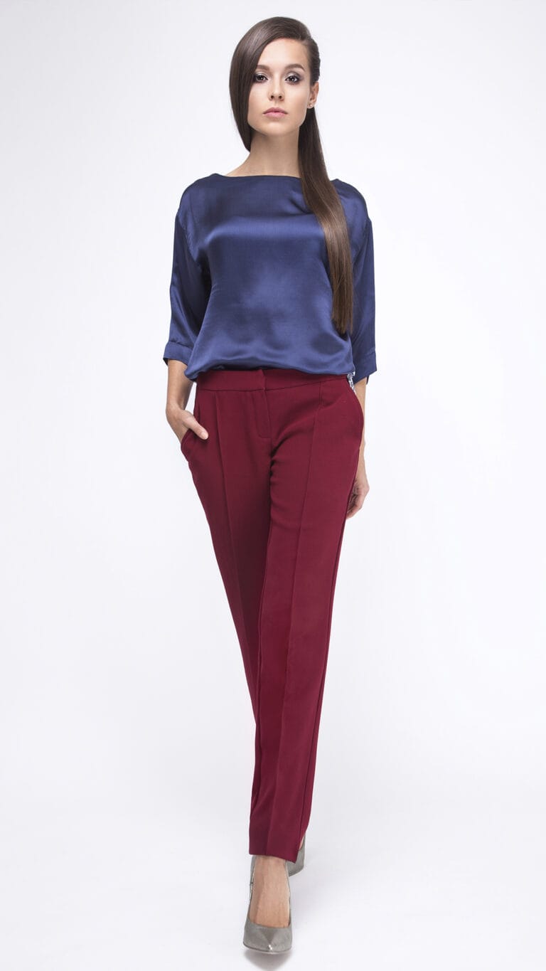Burgundy Casual Sweat Pants main image 0