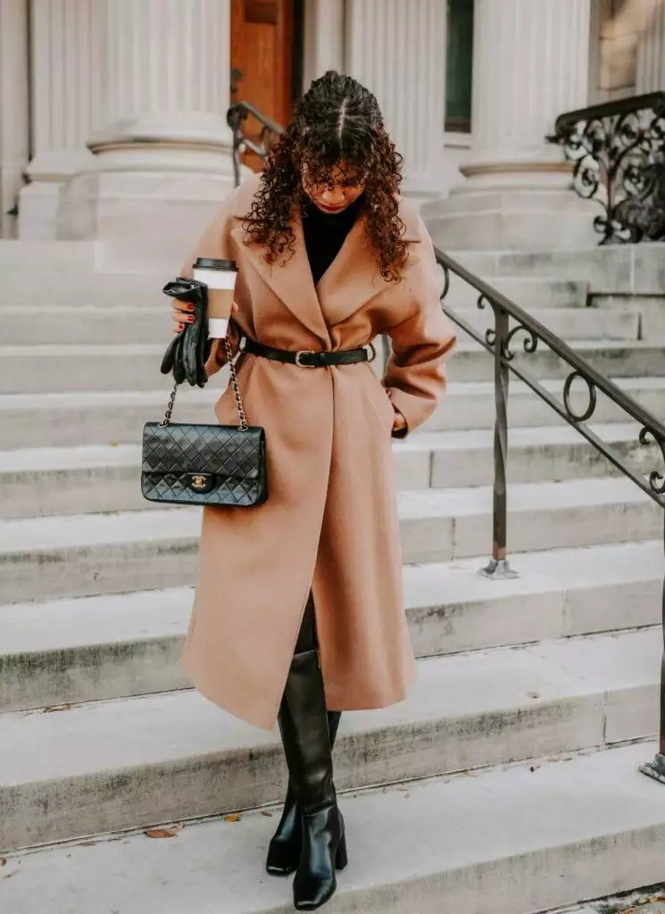 Wrap Coat and Turtleneck
