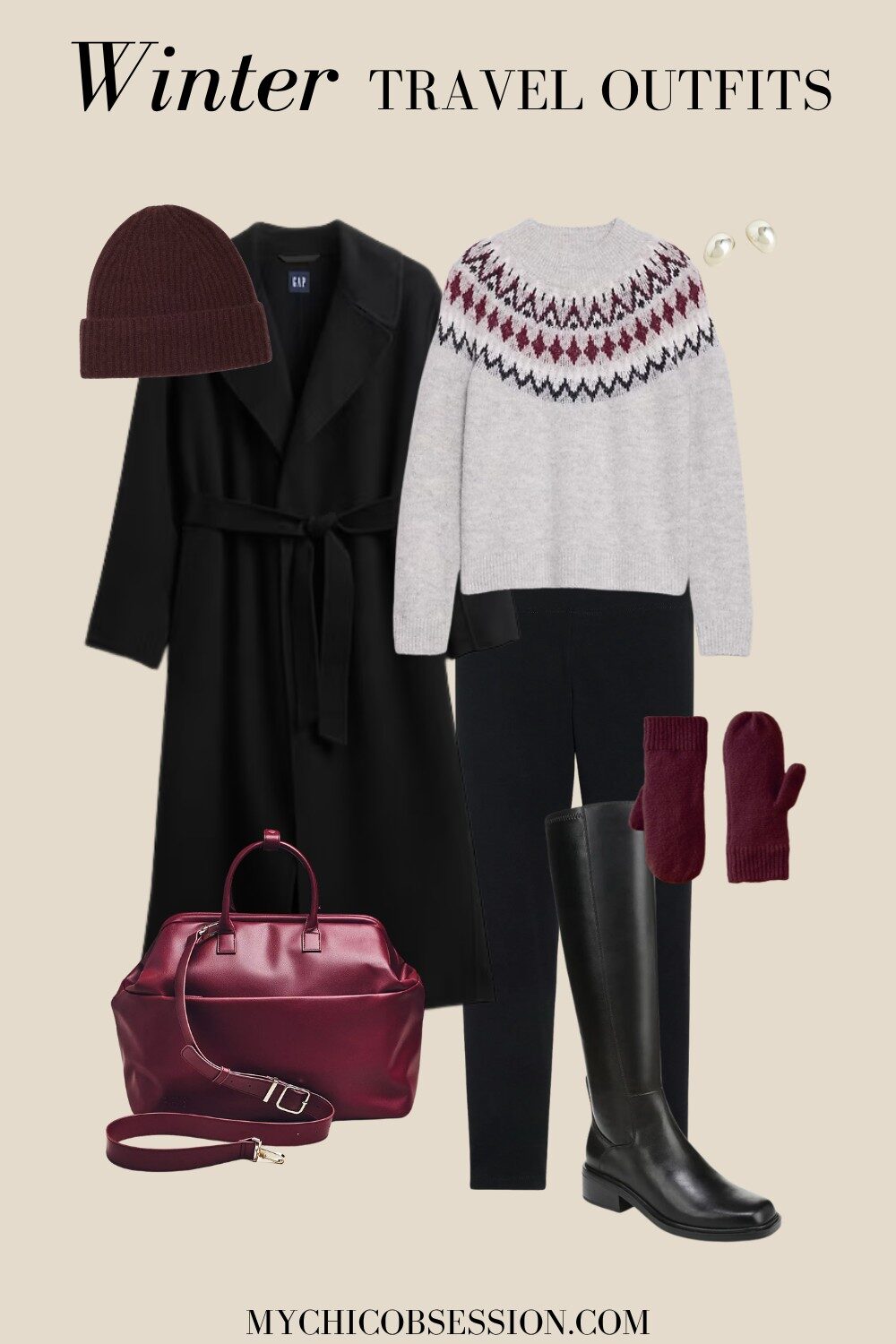 winter travel outfits