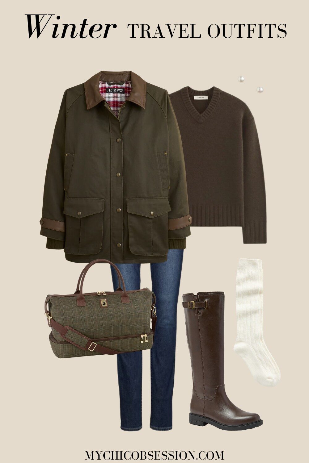 winter travel outfit