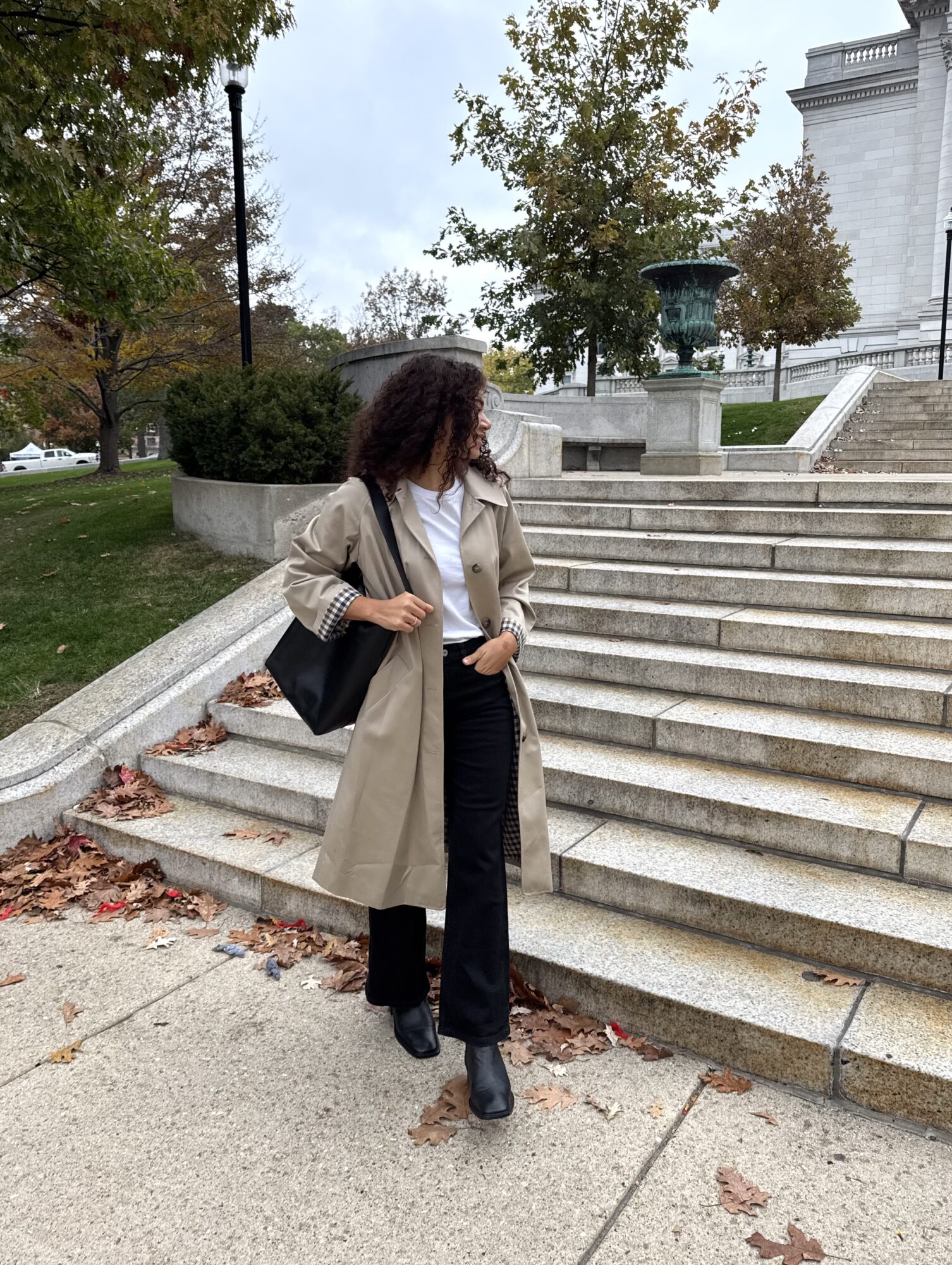 trench coat outfit