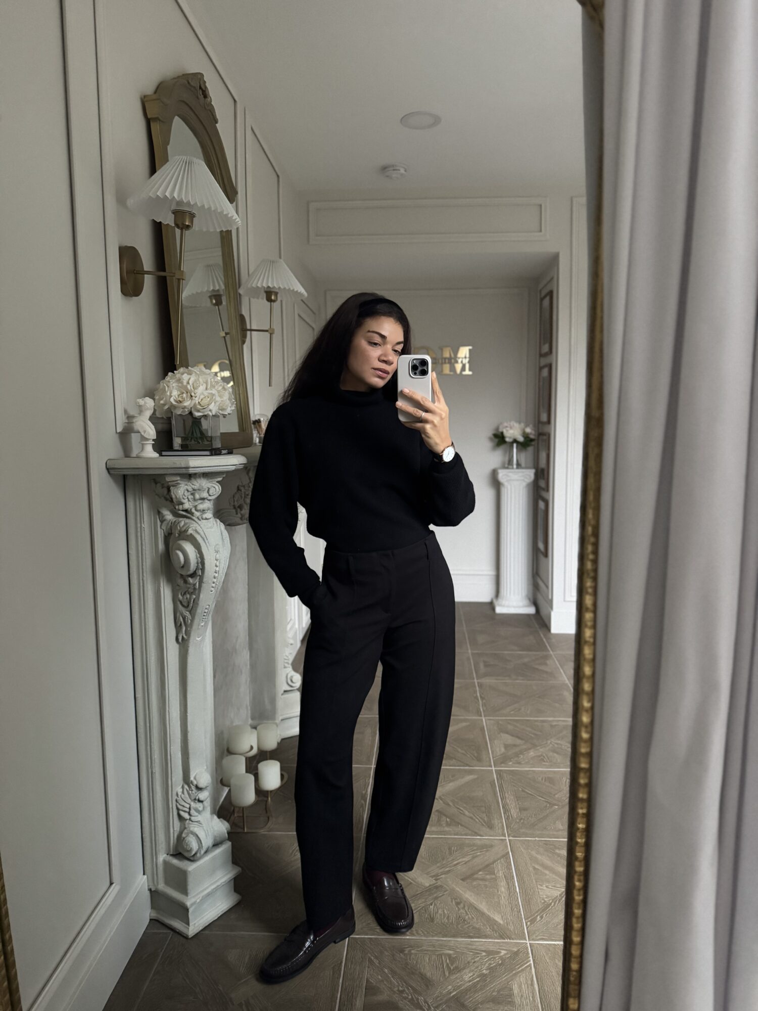 all black fall outfit