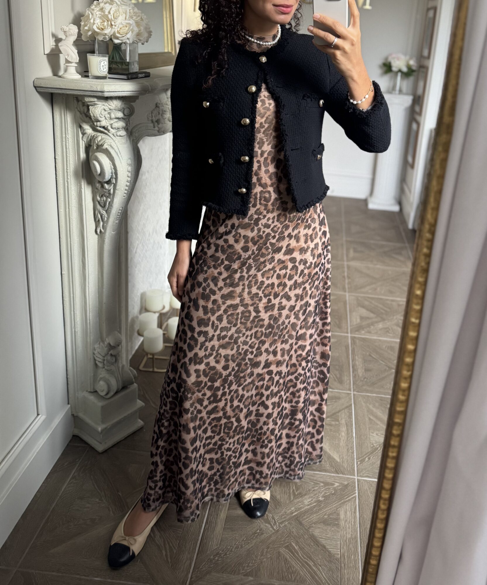 leopard print maxi dress outfit