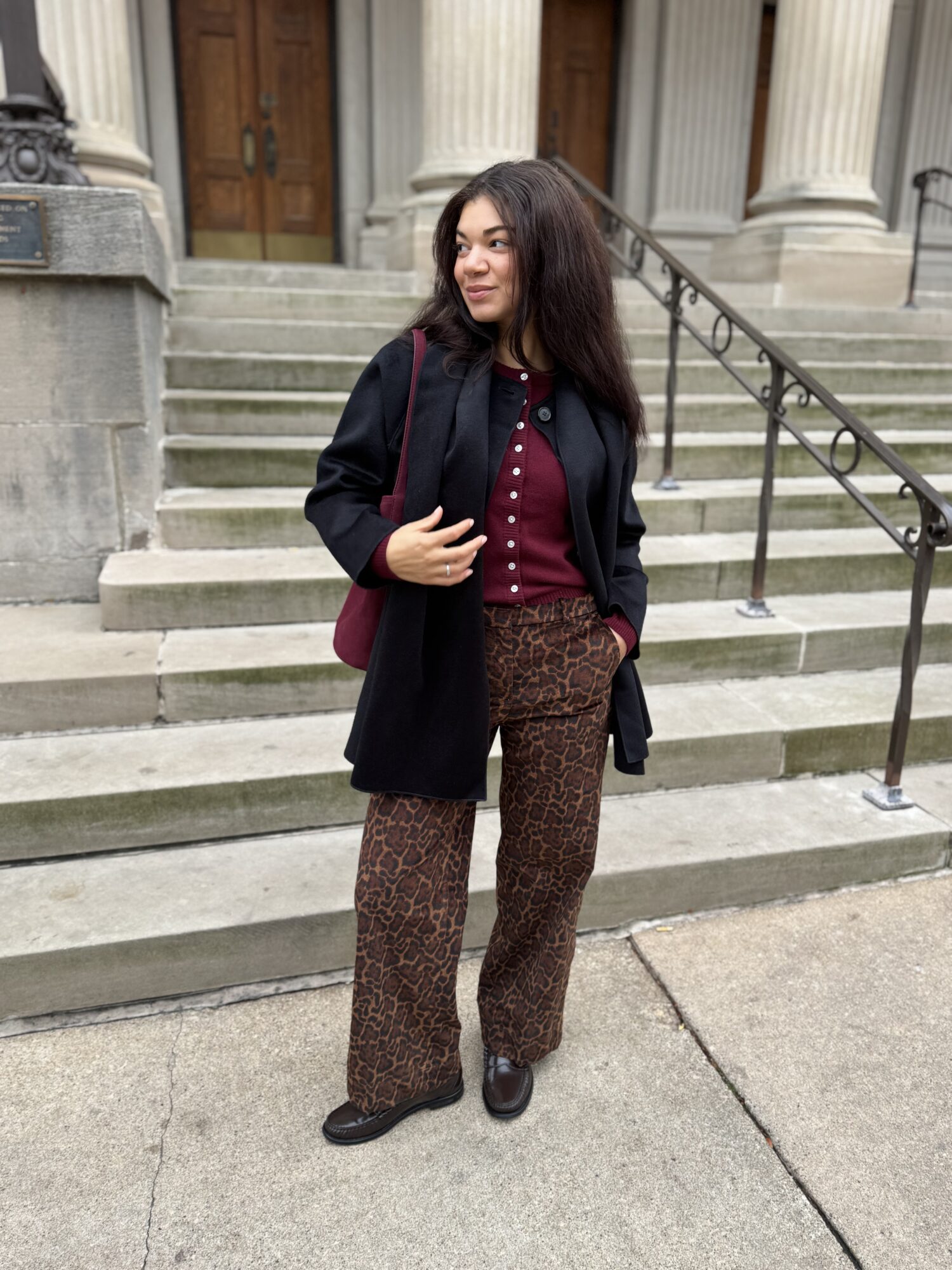leopard print pants outfit