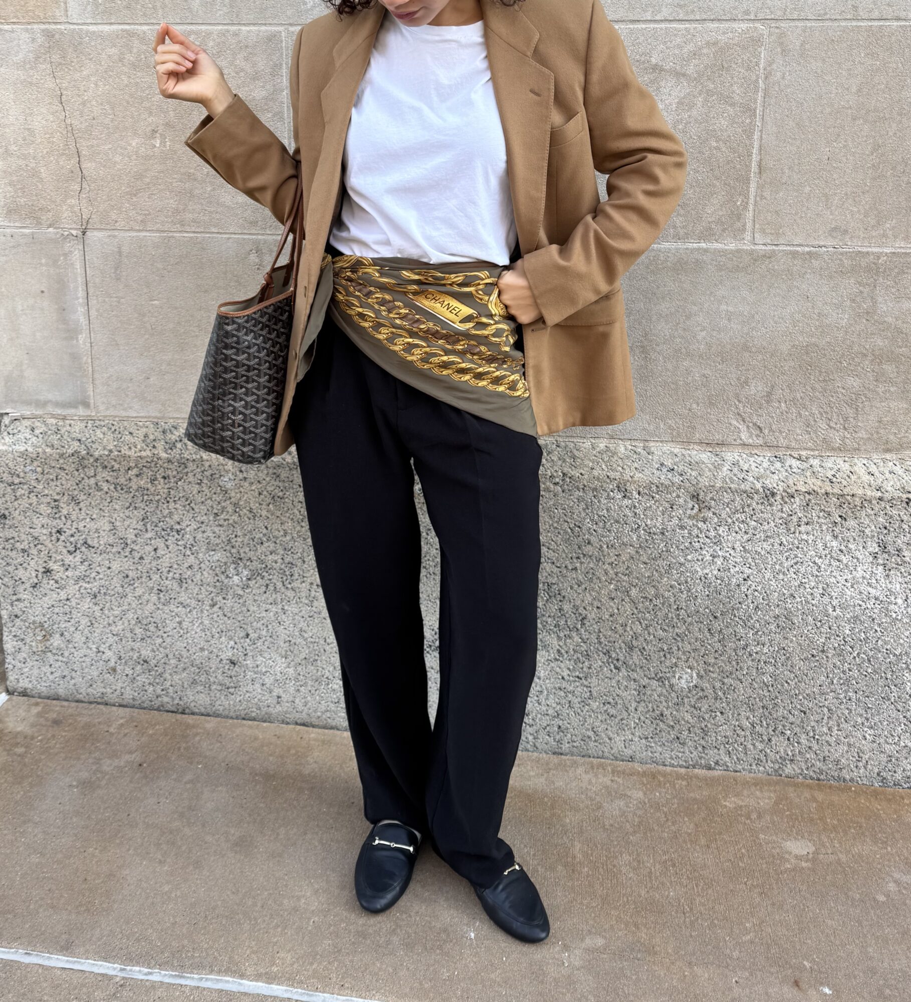 scarf waist outfit