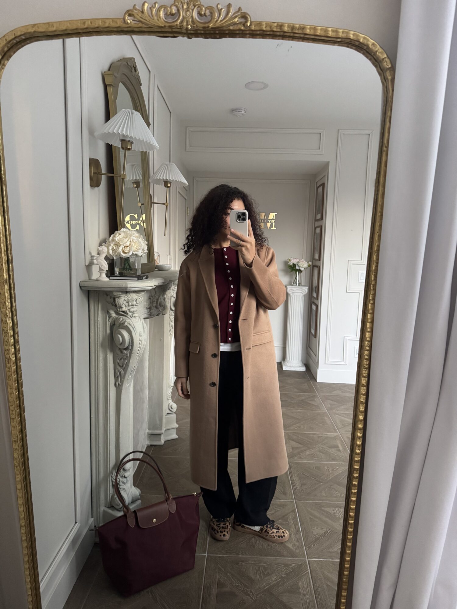 burgundy sweater outfit