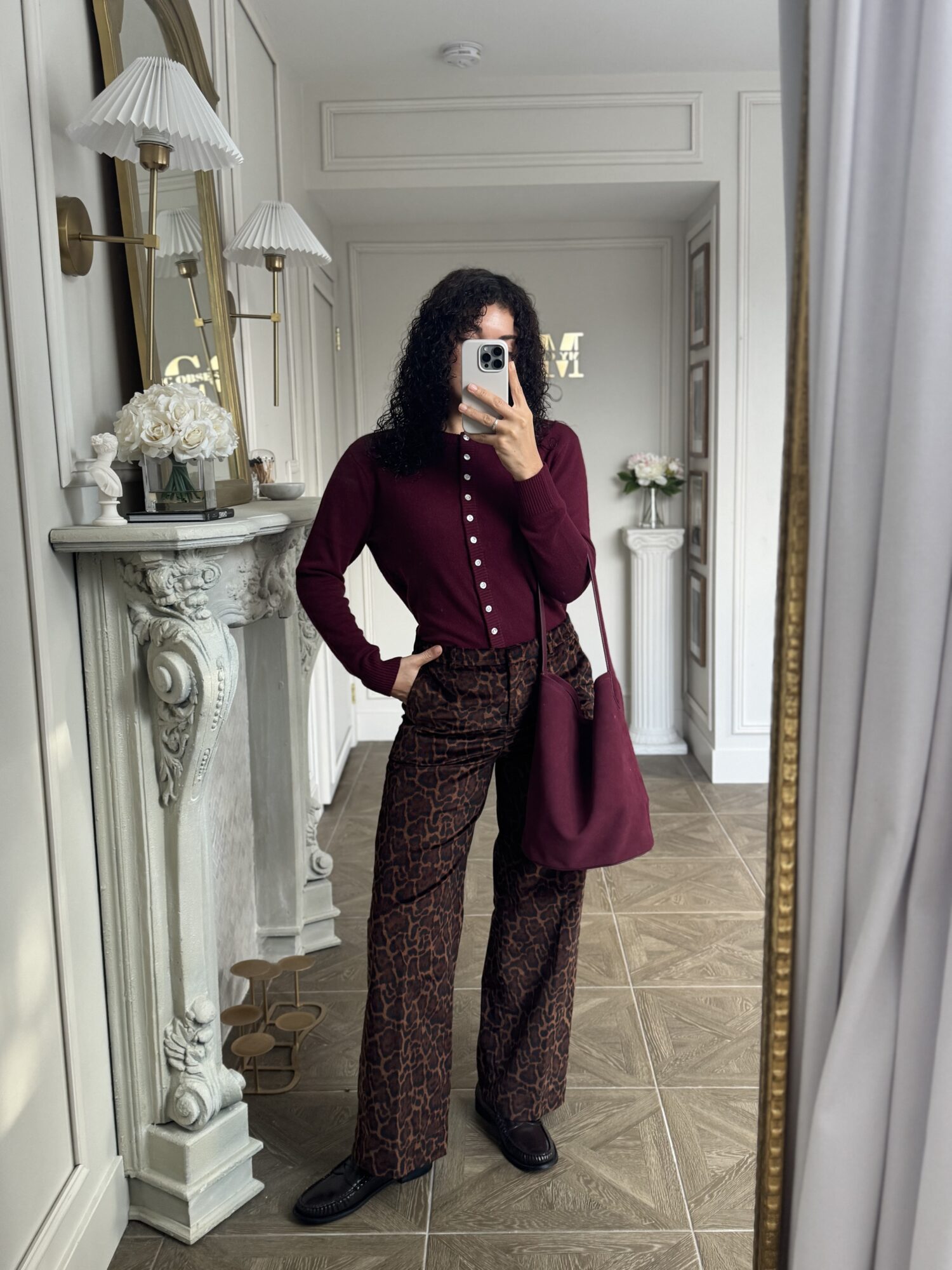 leopard print pants outfit
