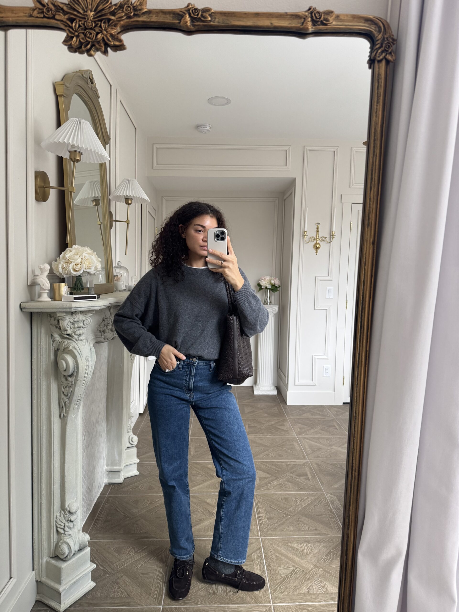 jeans and sweater