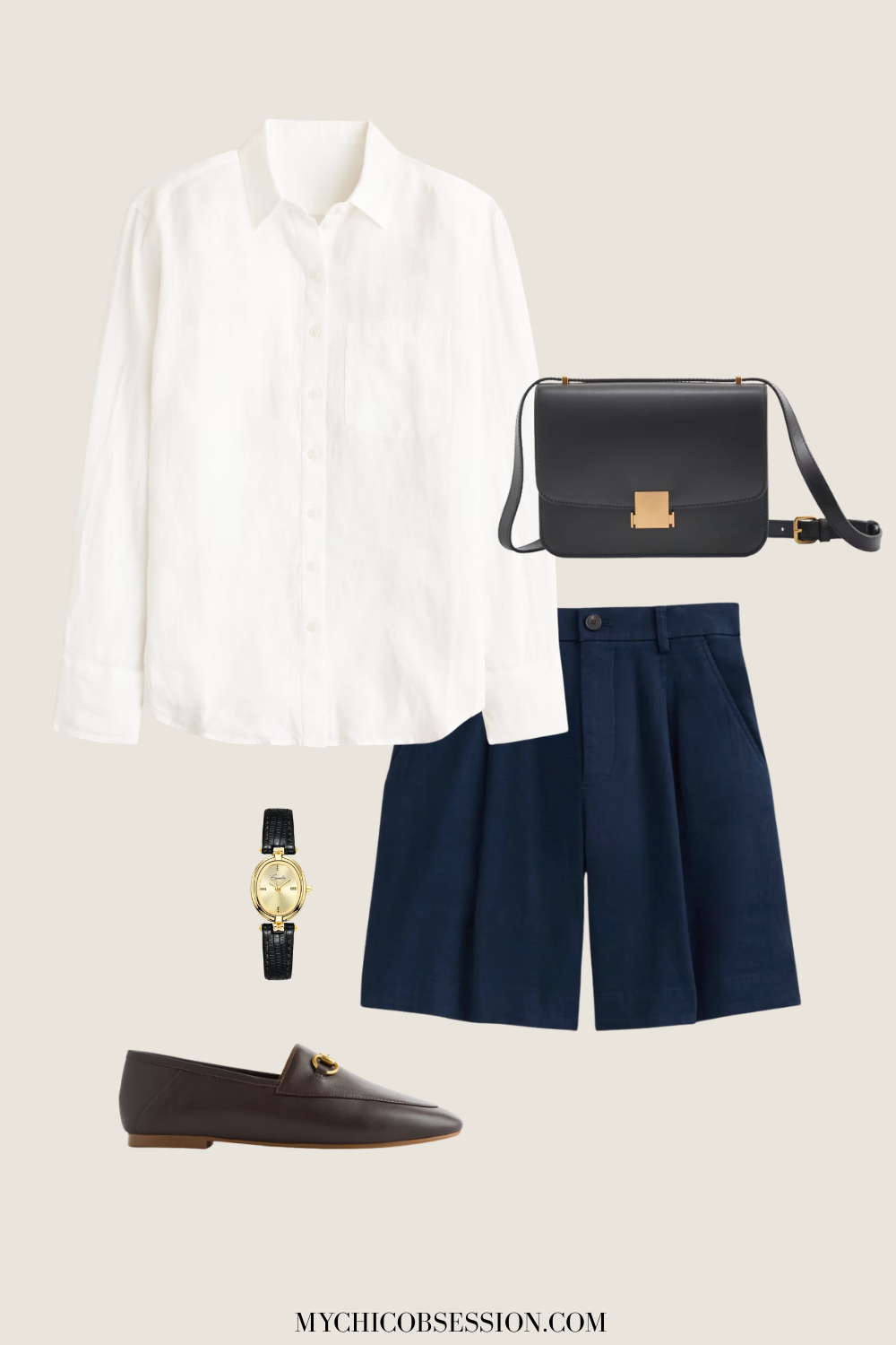 linen white button up outfit