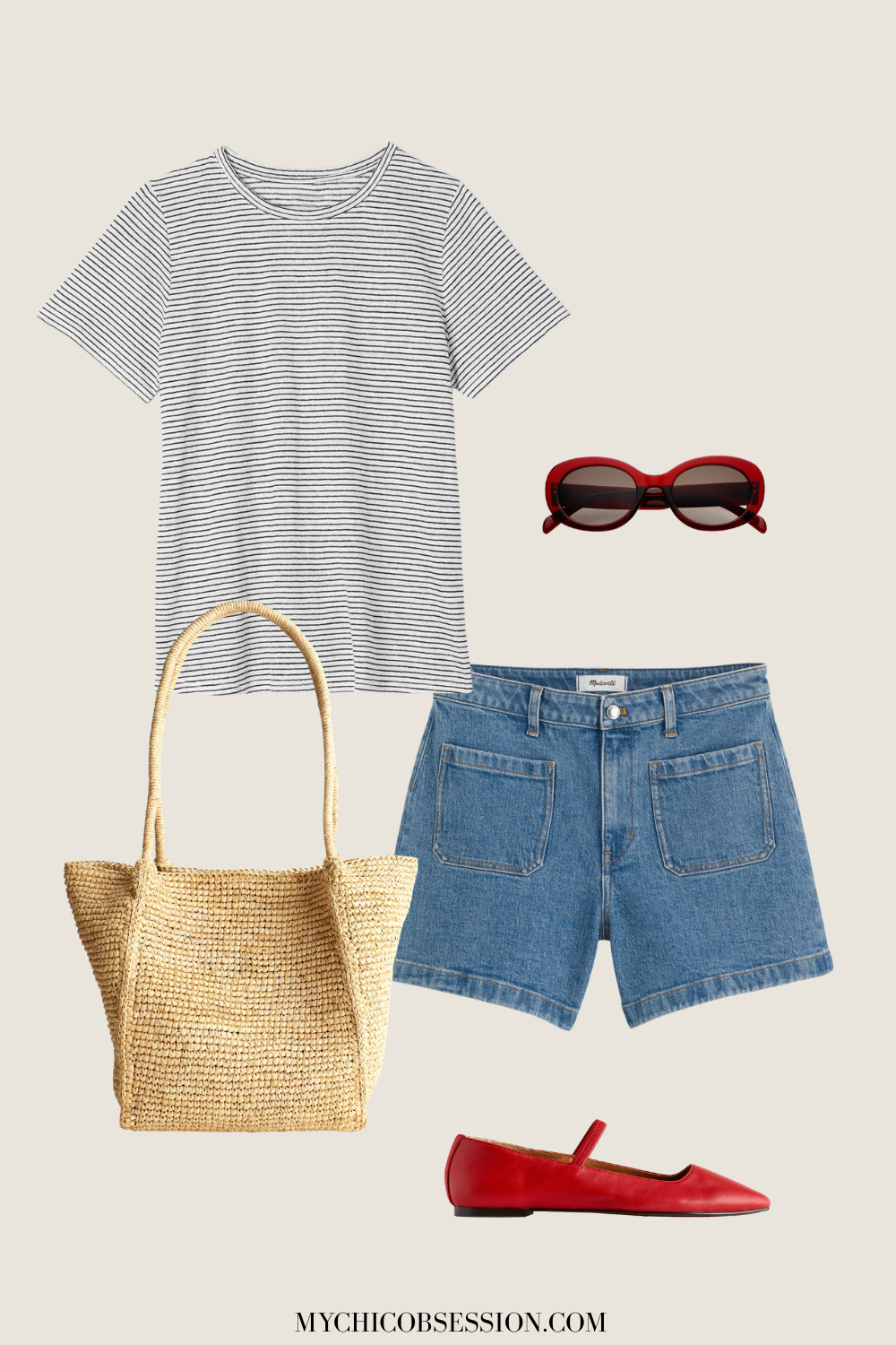 french warm weather outfit