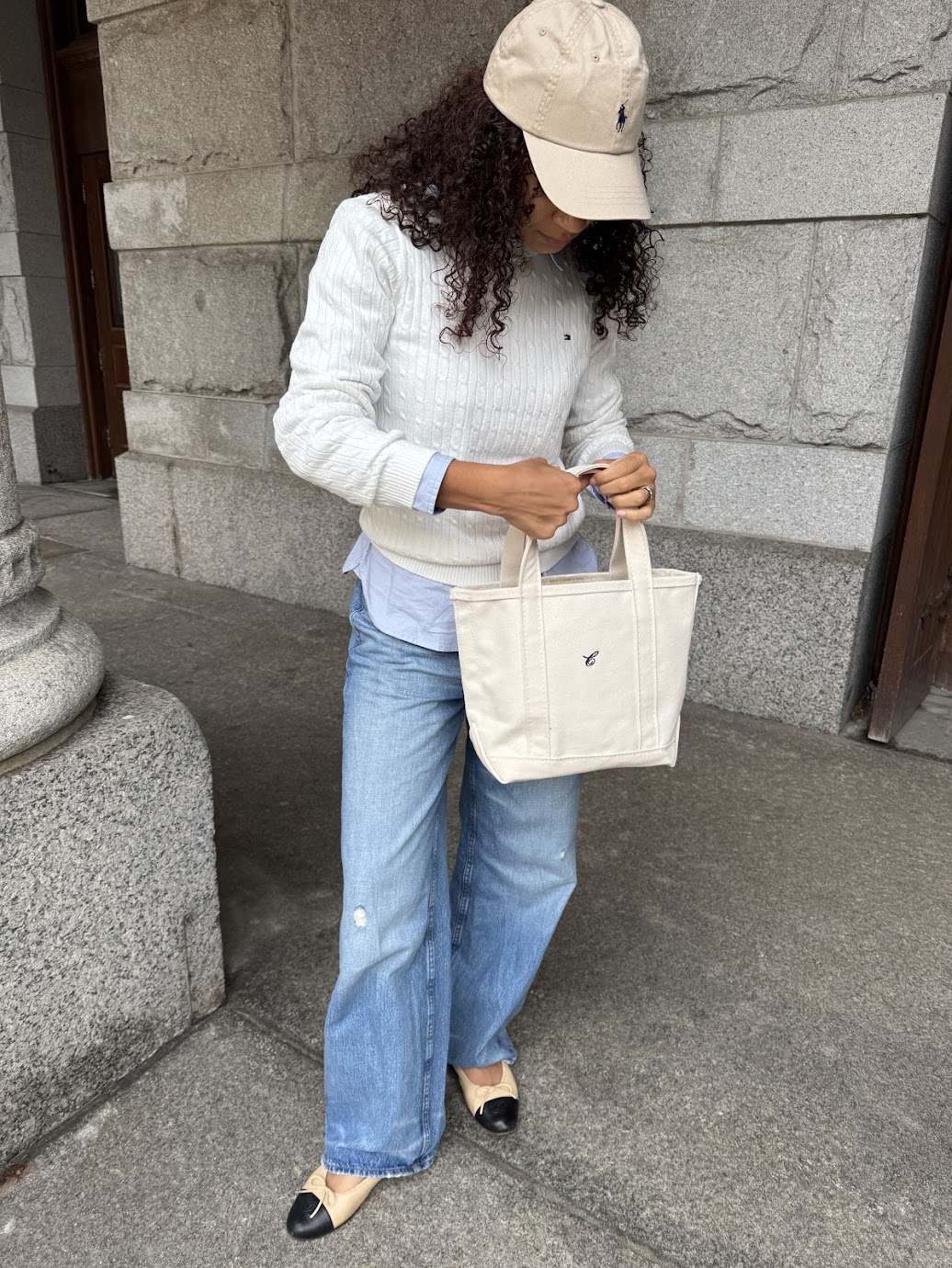jeans and flats outfit