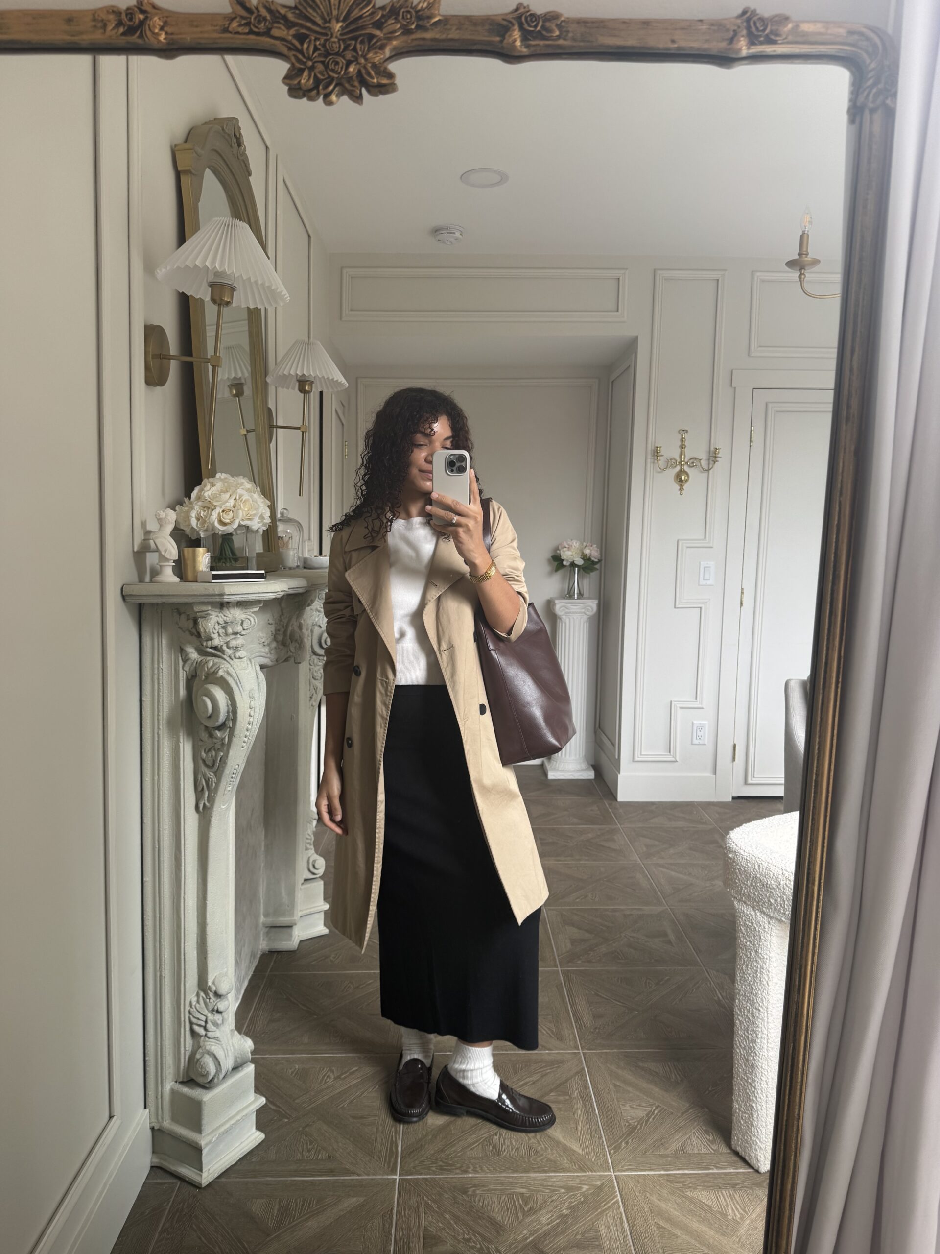 knit skirt outfit