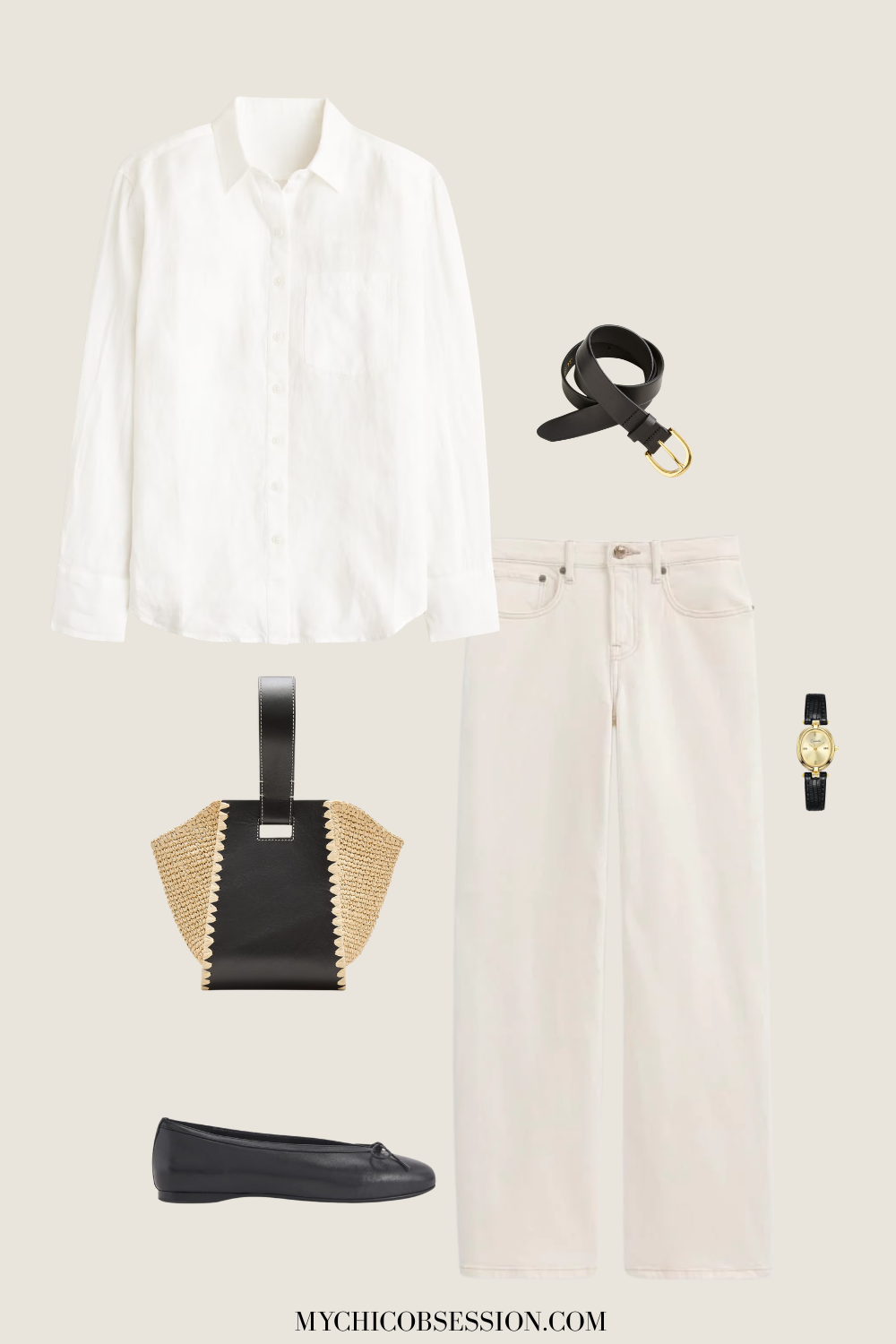 white button up and jeans outfit