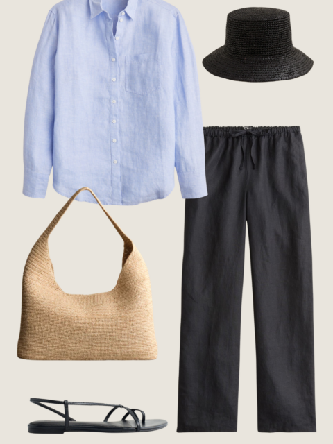 linen pants outfit