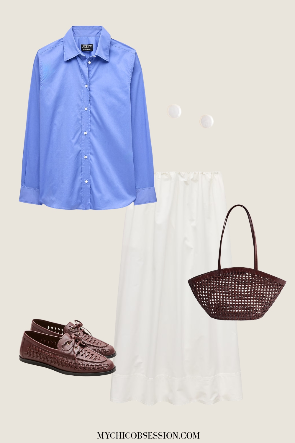 white skirt outfits