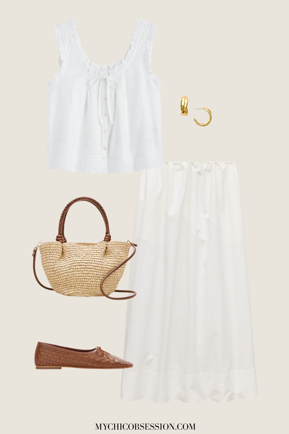 white skirt outfits