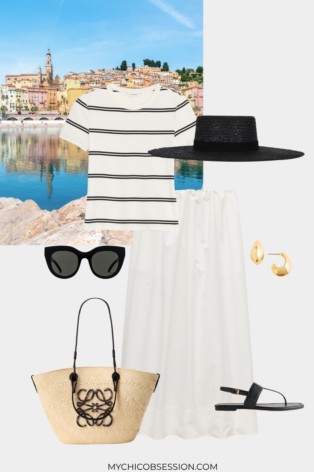 summer vacation outfit french riviera